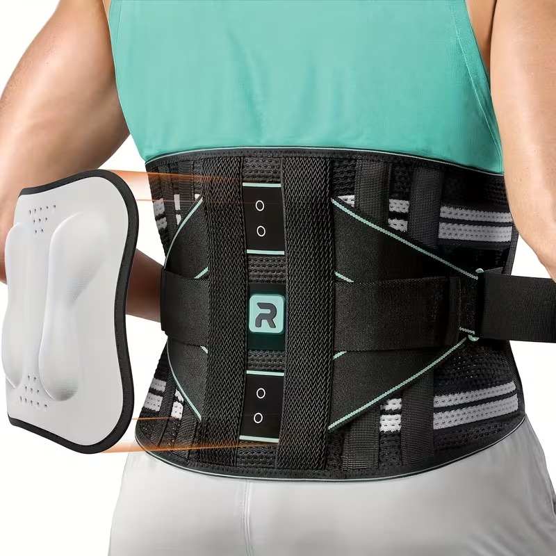 Powerful Lumbar Support Back Brace with Massage Pad