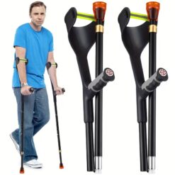 Set of 2 Foldable Adult Forearm Crutches